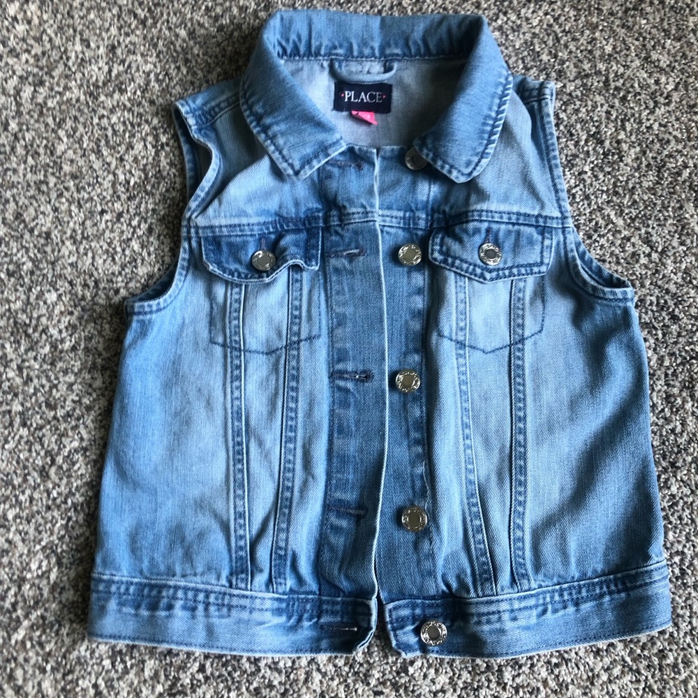 The Children's Place Girls' Light Blue Denim Vest